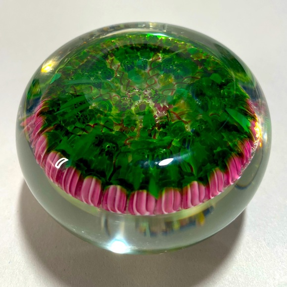 VTG Perthshire Crieff Scotland art glass millefiori paperweight - Picture 3 of 9